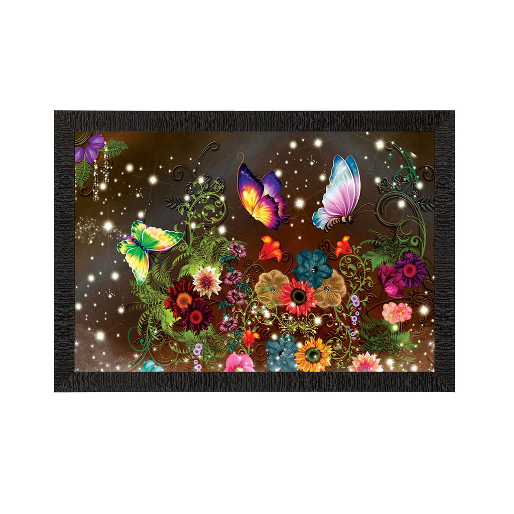 Glowing Floral Satin Matt Texture UV Art Painting Kafalo