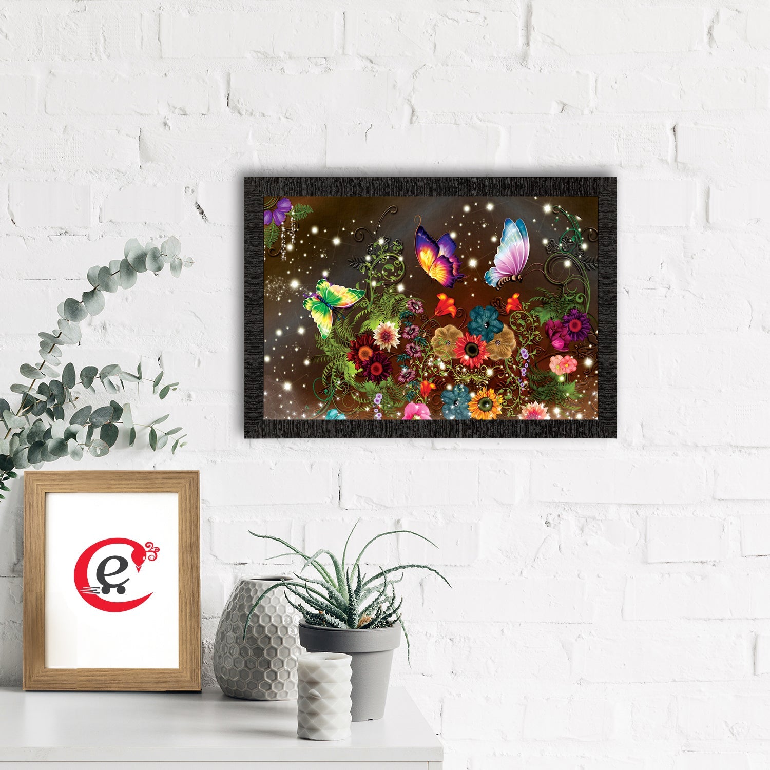 Glowing Floral Satin Matt Texture UV Art Painting Kafalo
