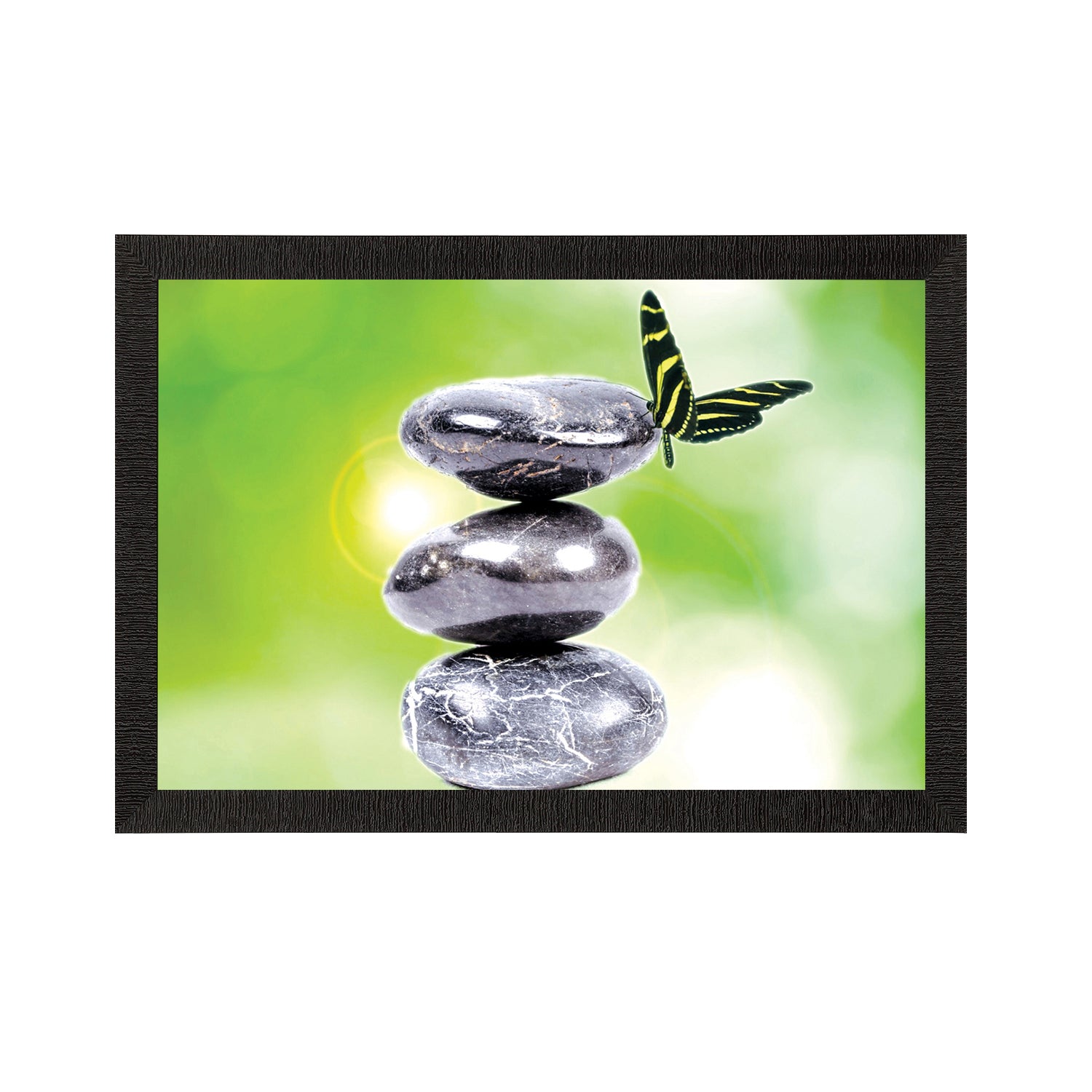 Stone & Butterfly Satin Matt Texture UV Art Painting Kafalo
