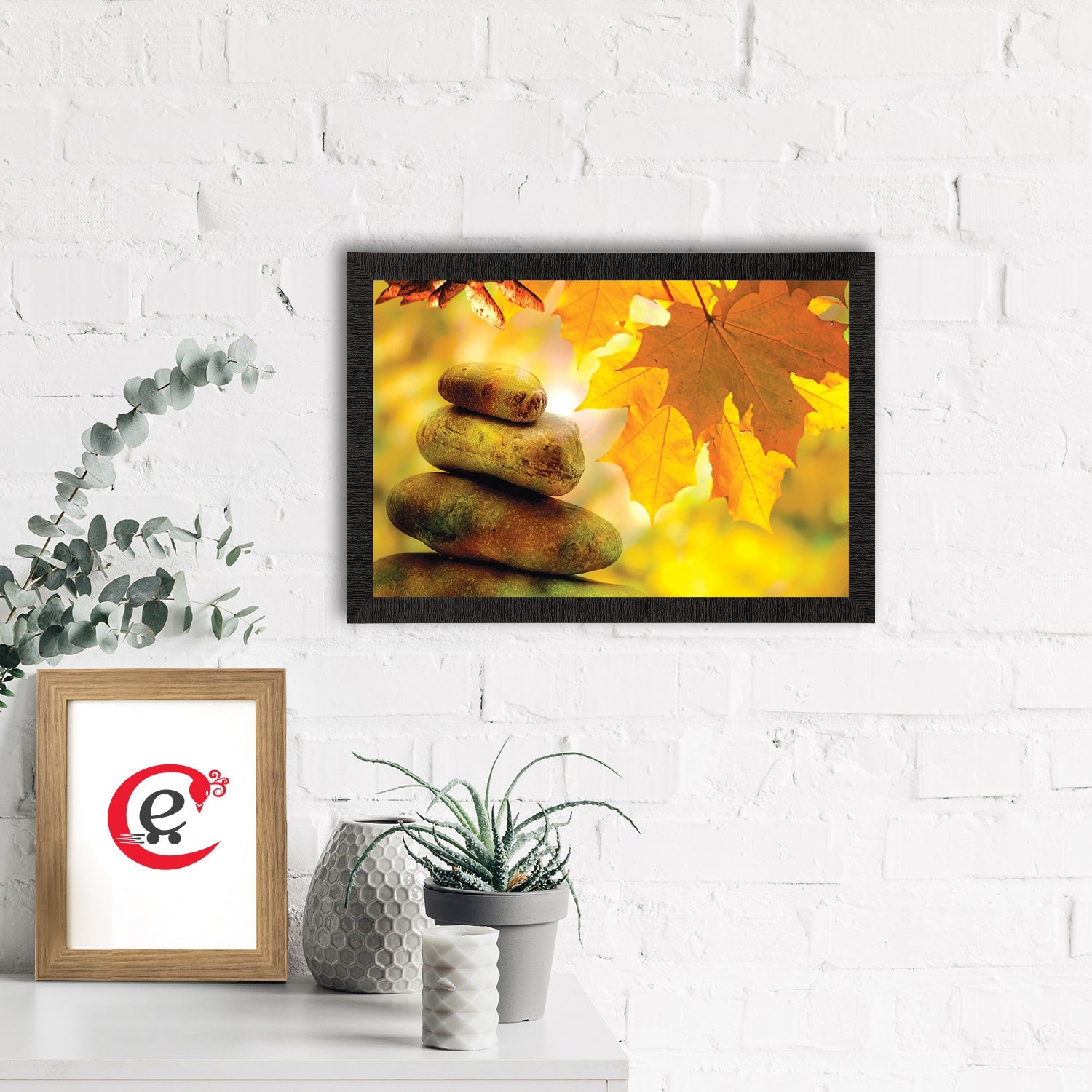 Maple Leaves Satin Matt Texture UV Art Painting Kafalo