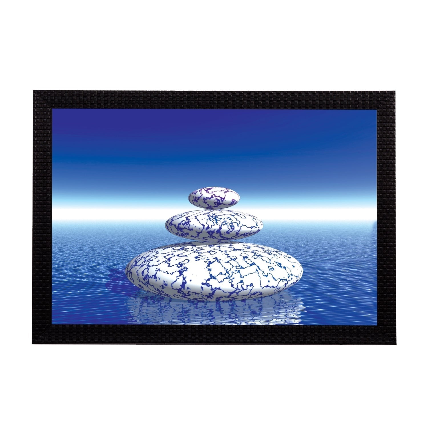 White Stone Satin Matt Texture UV Art Painting Kafalo