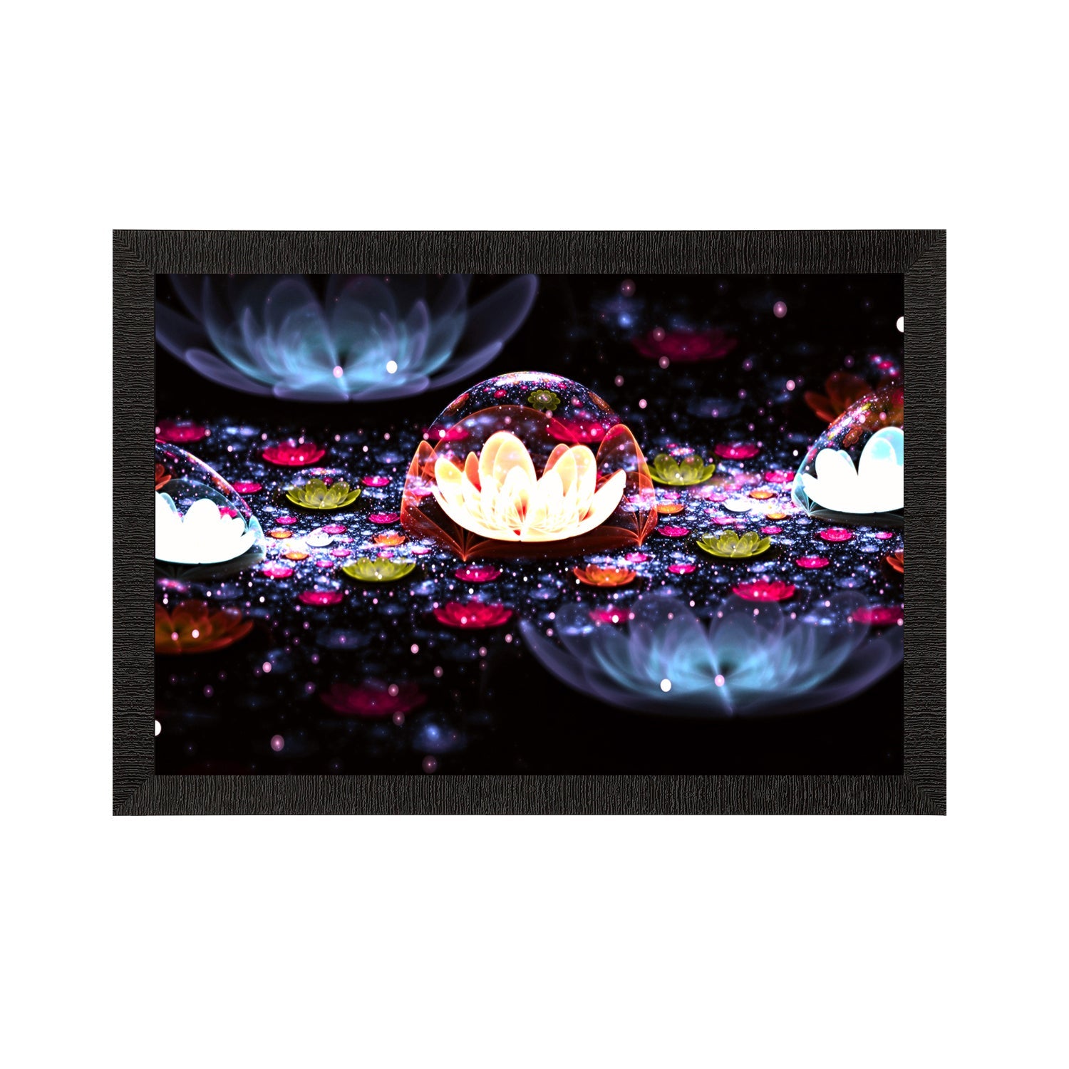 Floral Neon Satin Matt Texture UV Art Painting Kafalo