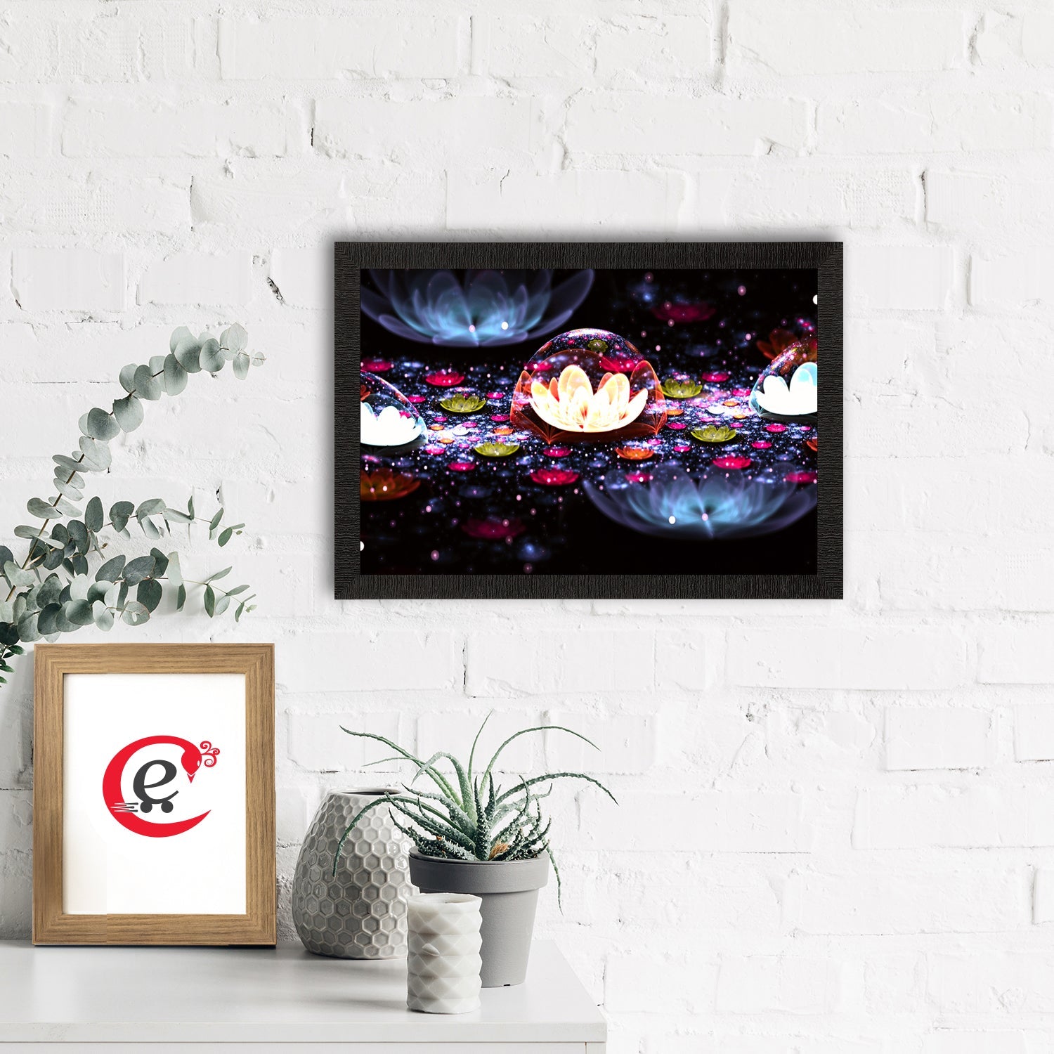 Floral Neon Satin Matt Texture UV Art Painting Kafalo