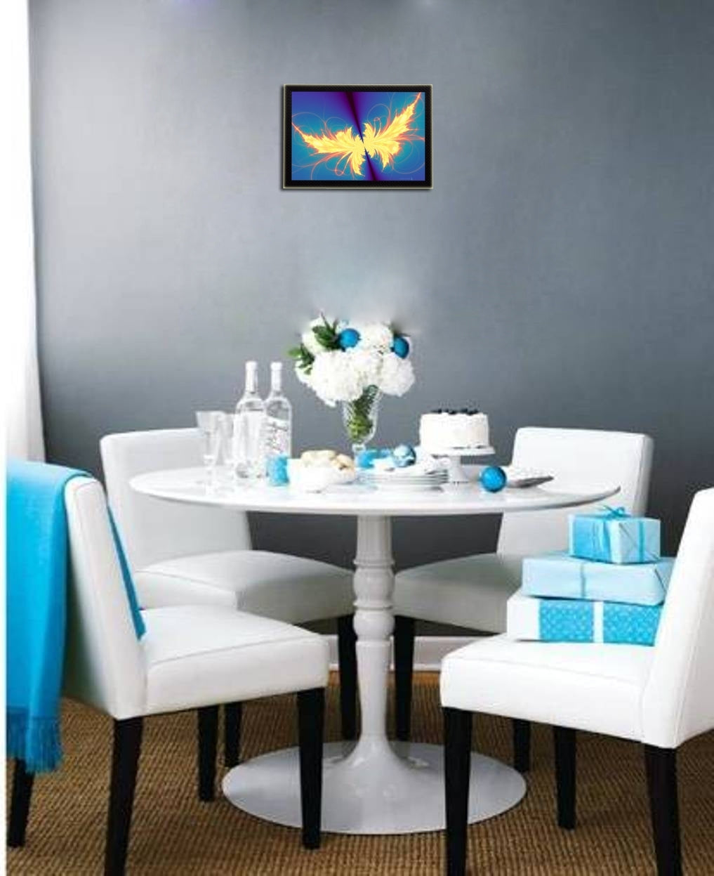 Abstract Glowing Satin Matt Texture UV Art Painting Kafalo