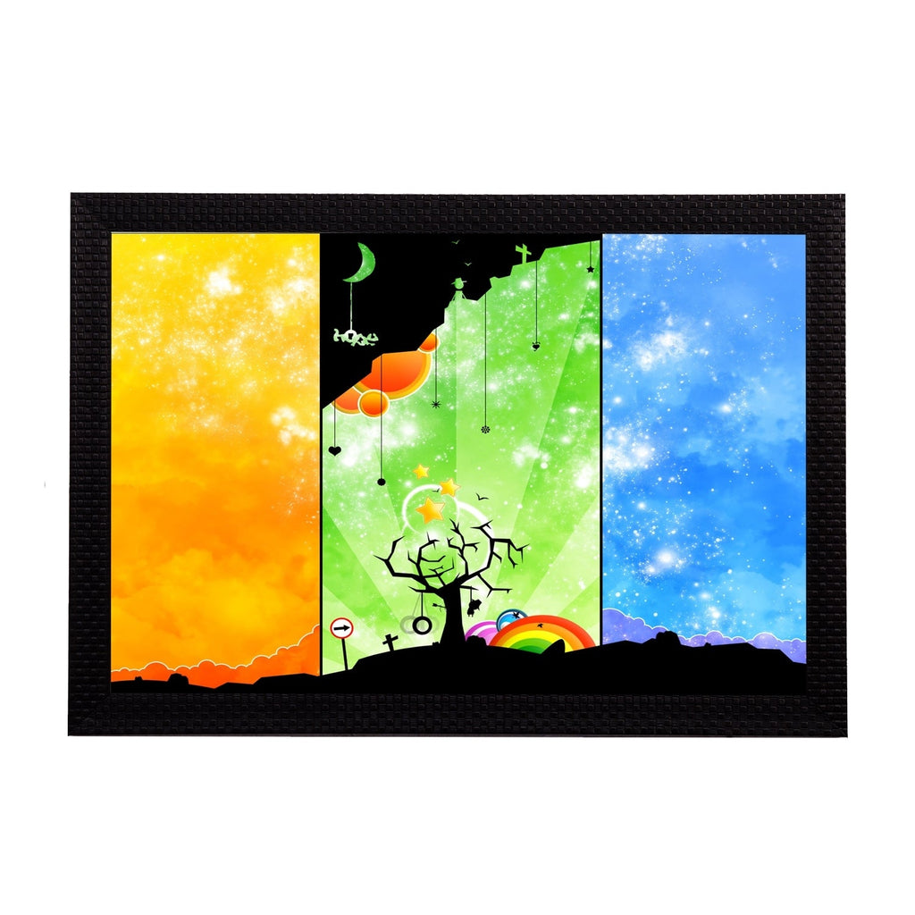 Three Shades Of Day Satin Matt Texture UV Art Painting Kafalo