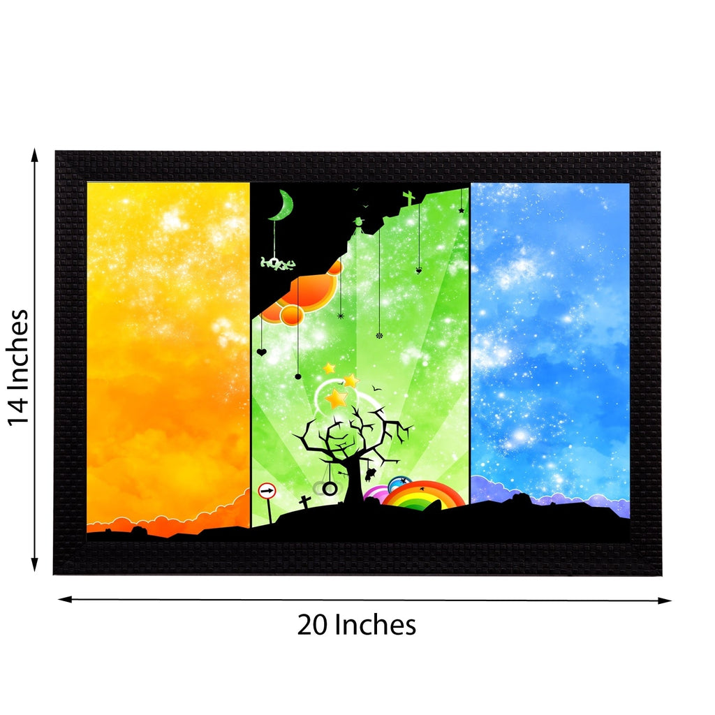 Three Shades Of Day Satin Matt Texture UV Art Painting Kafalo