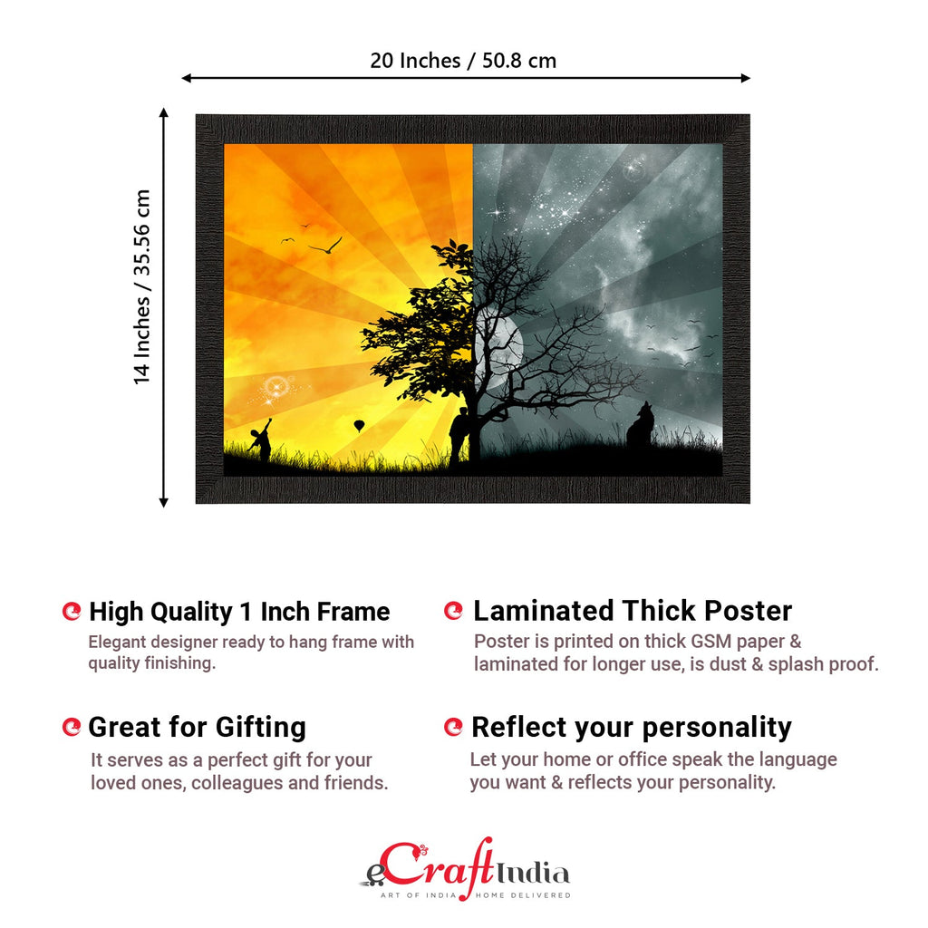 Dual Shades Tree Satin Matt Texture UV Art Painting Kafalo