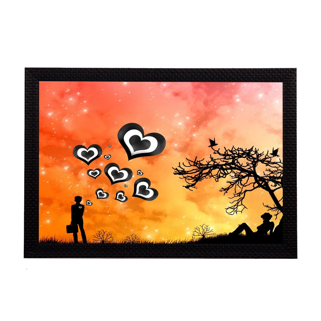 Love Hearts Satin Matt Texture UV Art Painting Kafalo