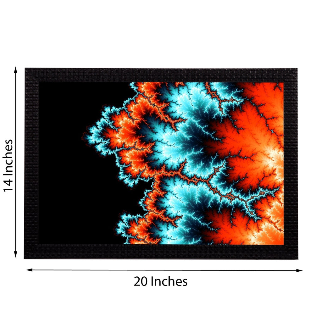 Abstract Blue & Orange Satin Matt Texture UV Art Painting Kafalo