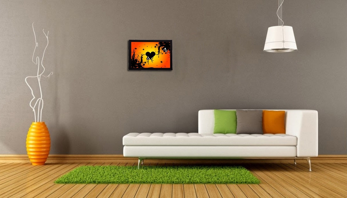 Black Bee Satin Matt Texture UV Art Painting Kafalo