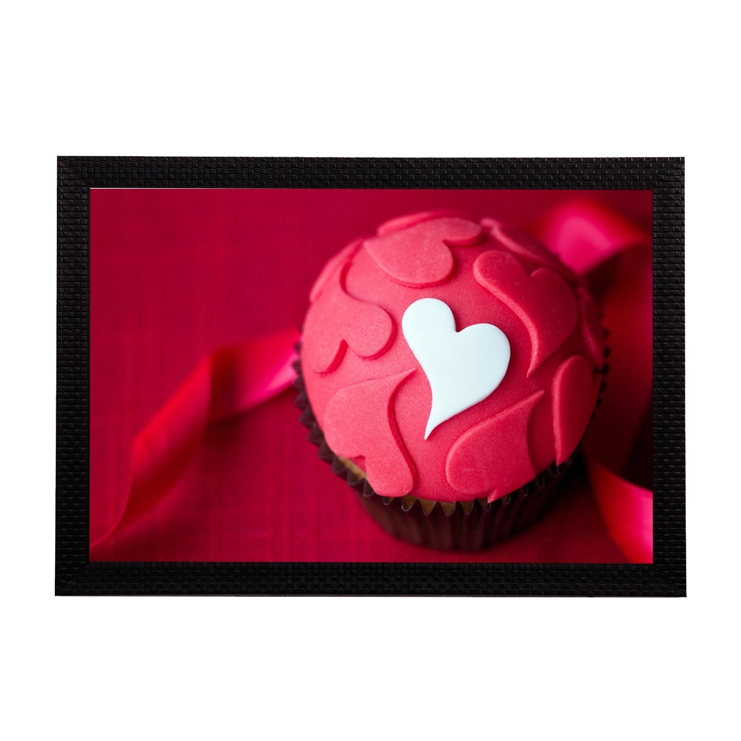 Pink Hearts Satin Matt Texture UV Art Painting Kafalo