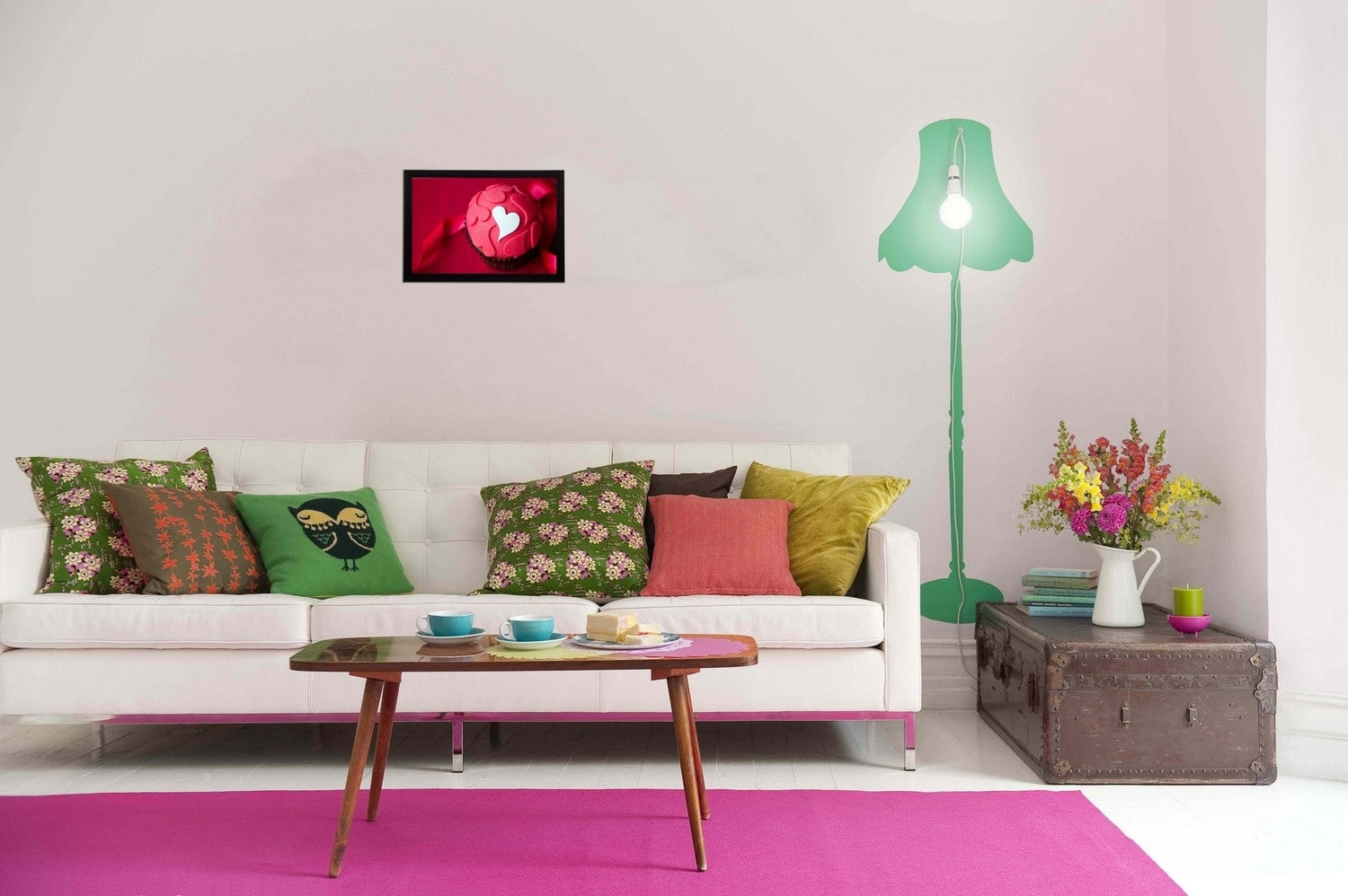 Pink Hearts Satin Matt Texture UV Art Painting Kafalo