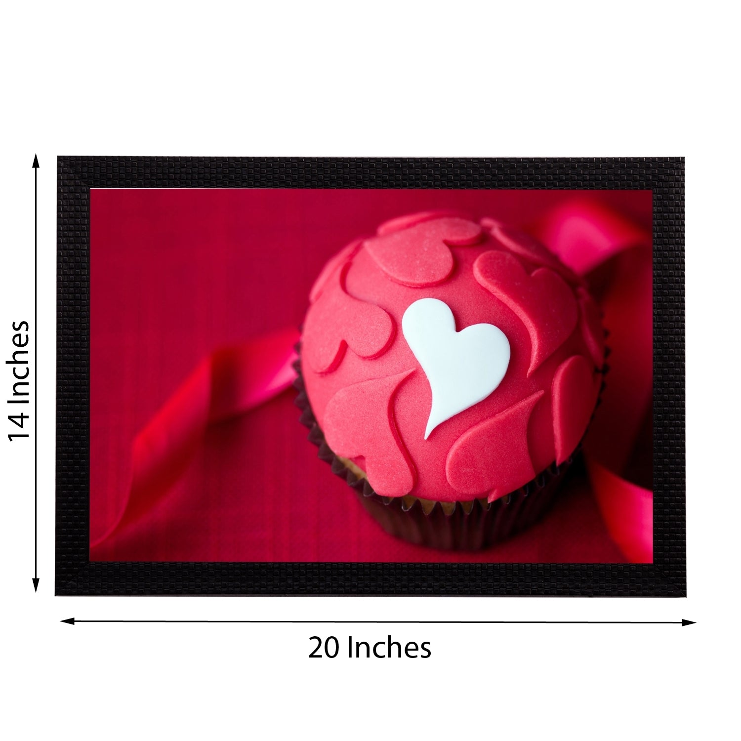Pink Hearts Satin Matt Texture UV Art Painting Kafalo