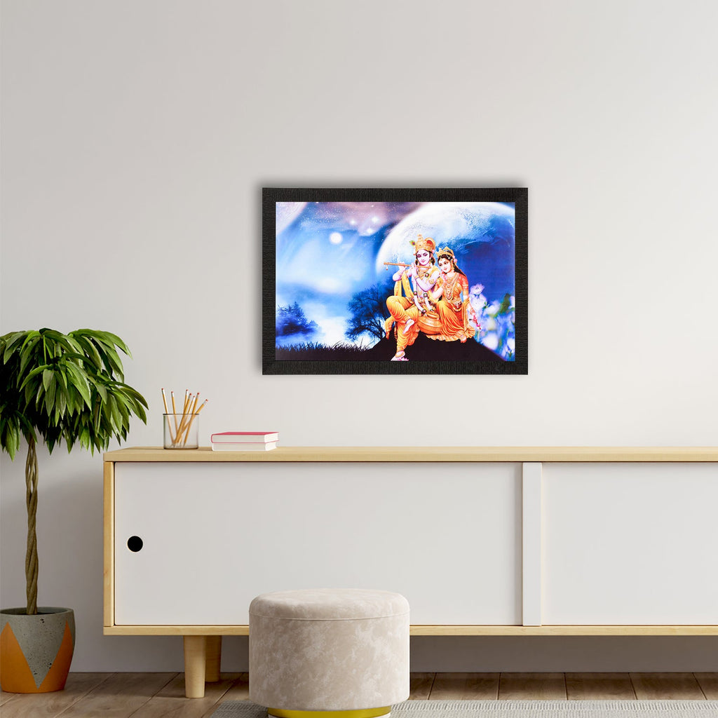 Radha Krishna Painting Digital Printed Religious Wall Art Kafalo