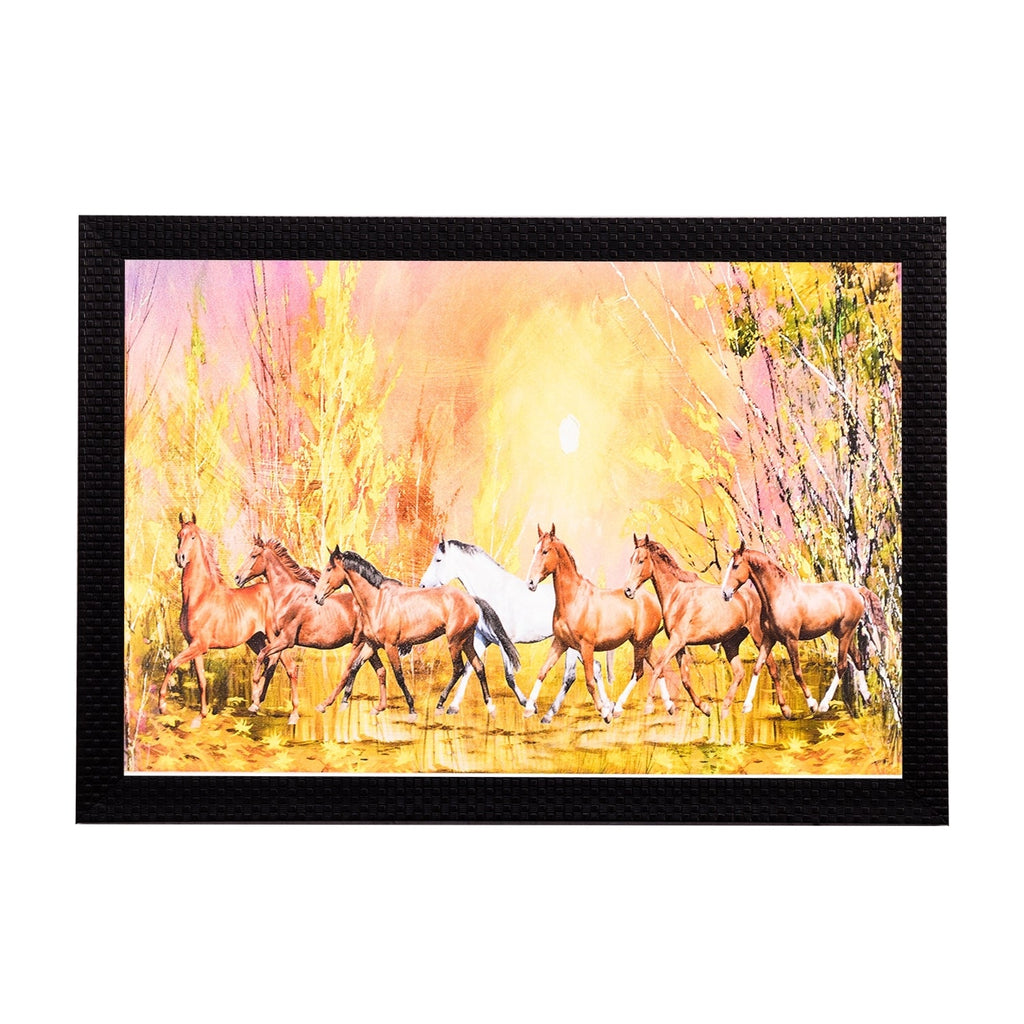 Brown Horses Satin Matt Texture UV Art Painting Kafalo