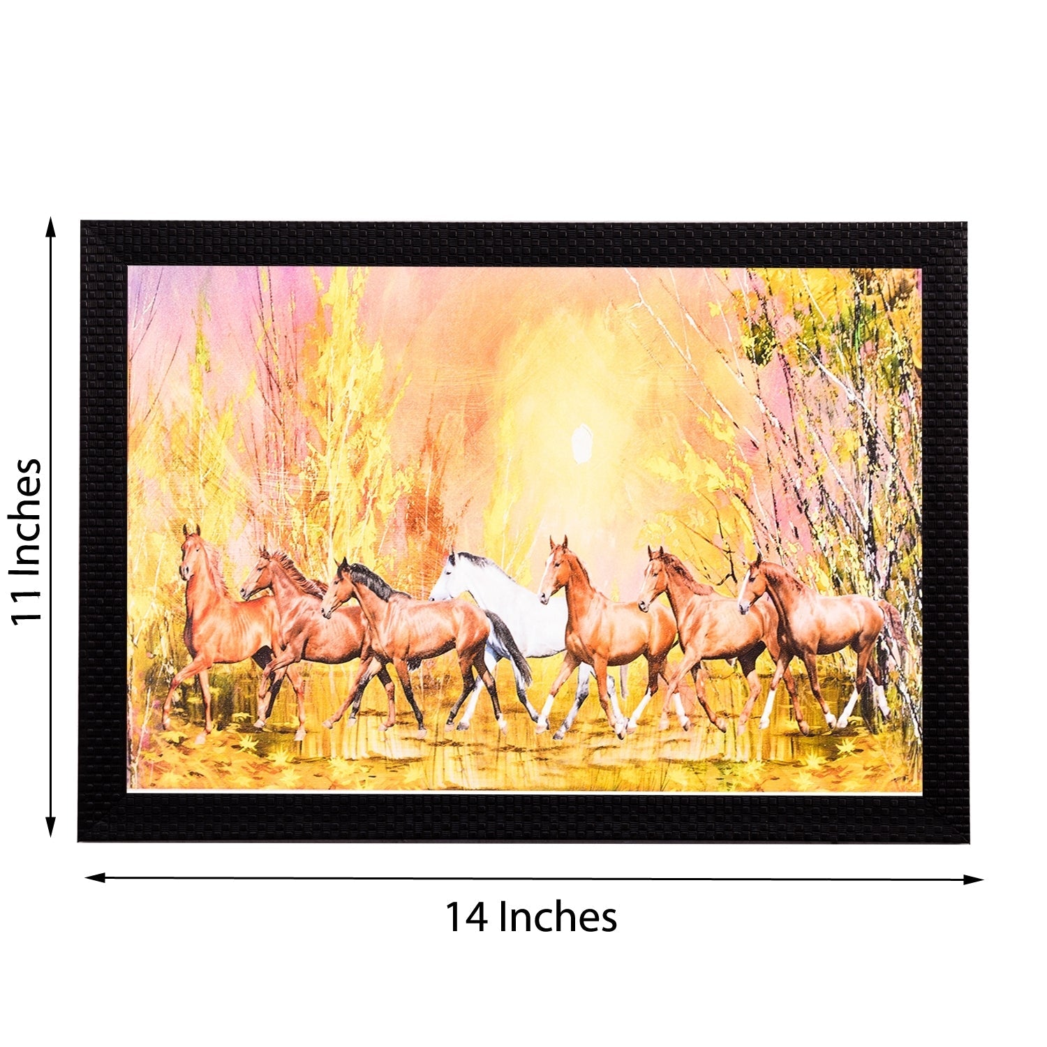 Brown Horses Satin Matt Texture UV Art Painting Kafalo