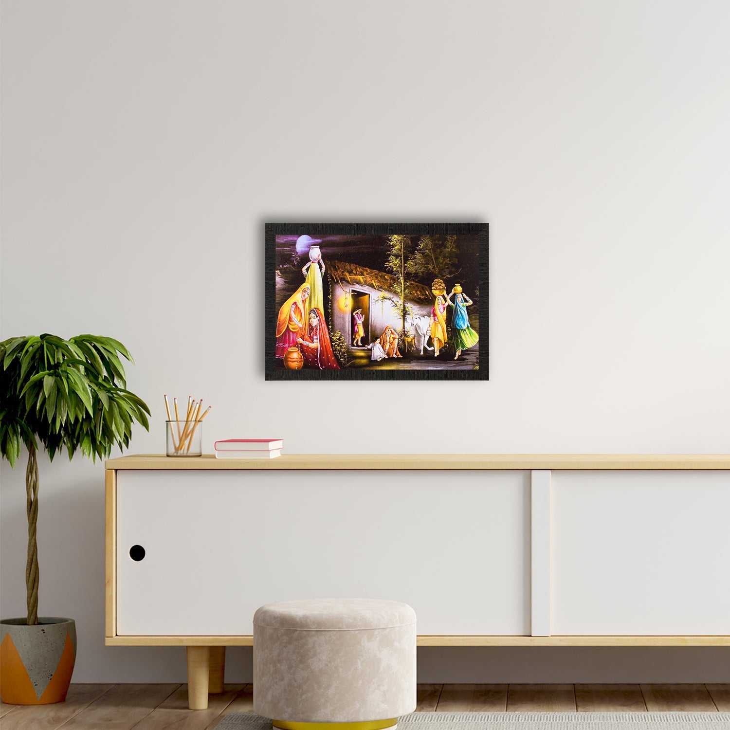 Village View Satin Matt Texture UV Art Painting Kafalo