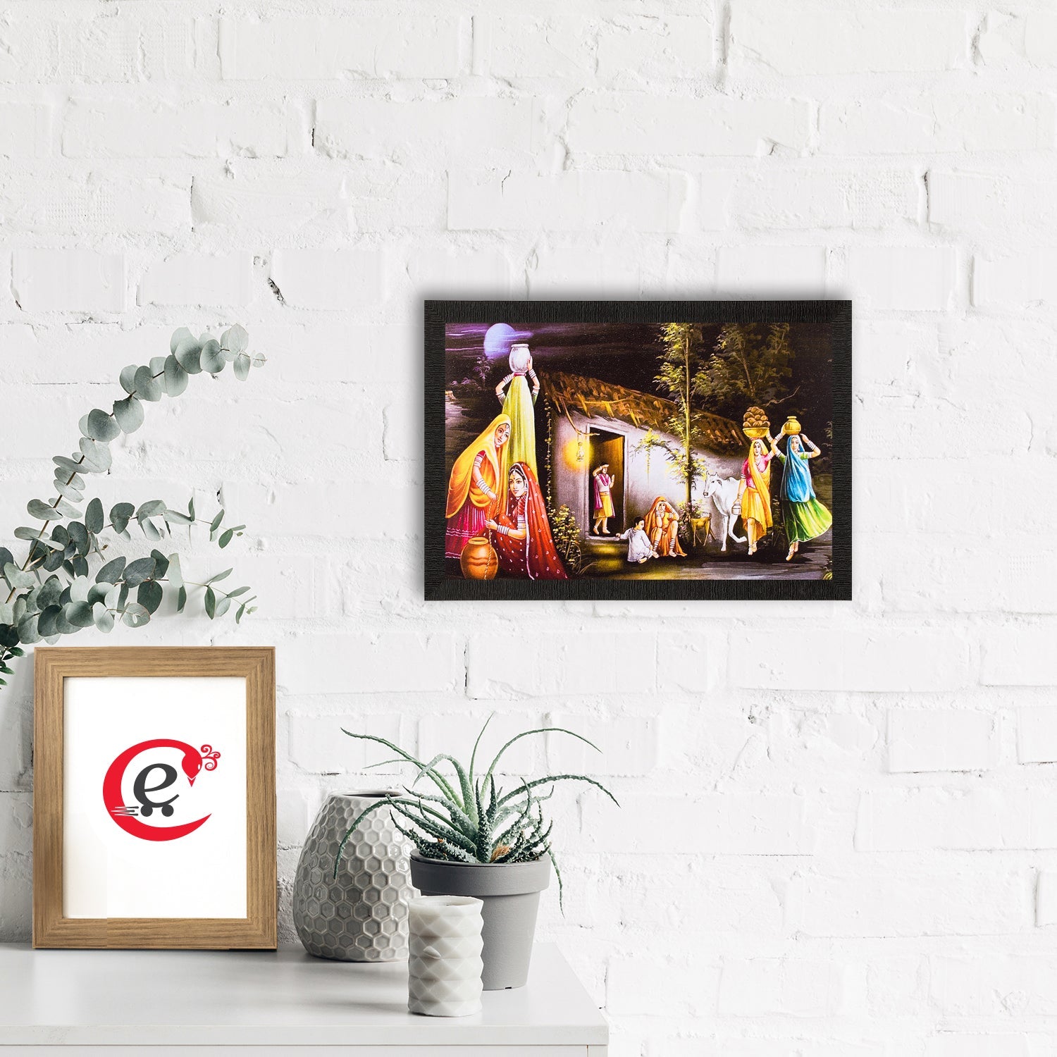 Village View Satin Matt Texture UV Art Painting Kafalo