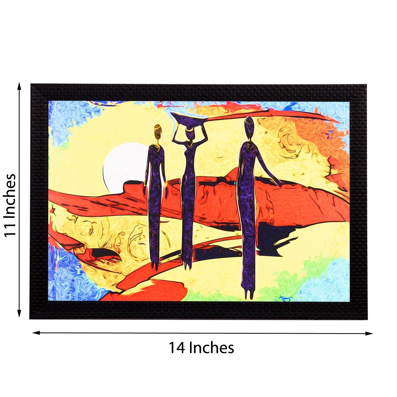 Abstract Women Satin Matt Texture UV Art Painting Kafalo