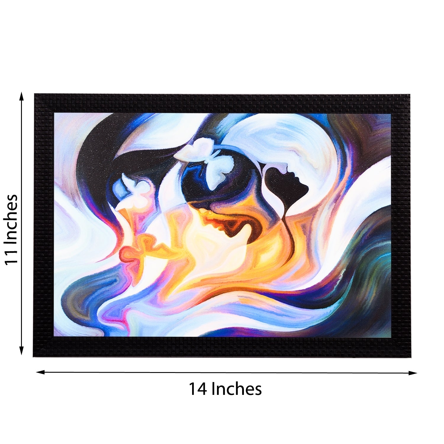 Multi Colored Abstract Satin Matt Texture UV Art Painting Kafalo