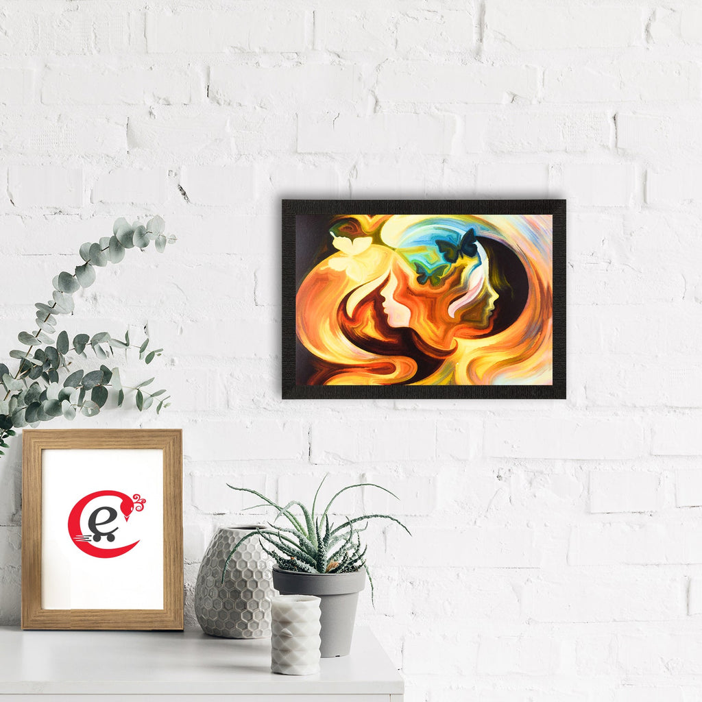 Women Face Abstract Satin Matt Texture UV Art Painting Kafalo