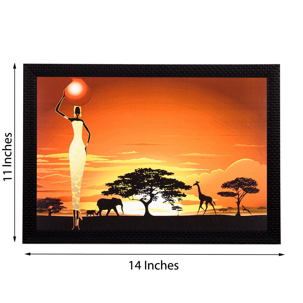 Abstract Tribal Woman Satin Matt Texture UV Art Painting Kafalo