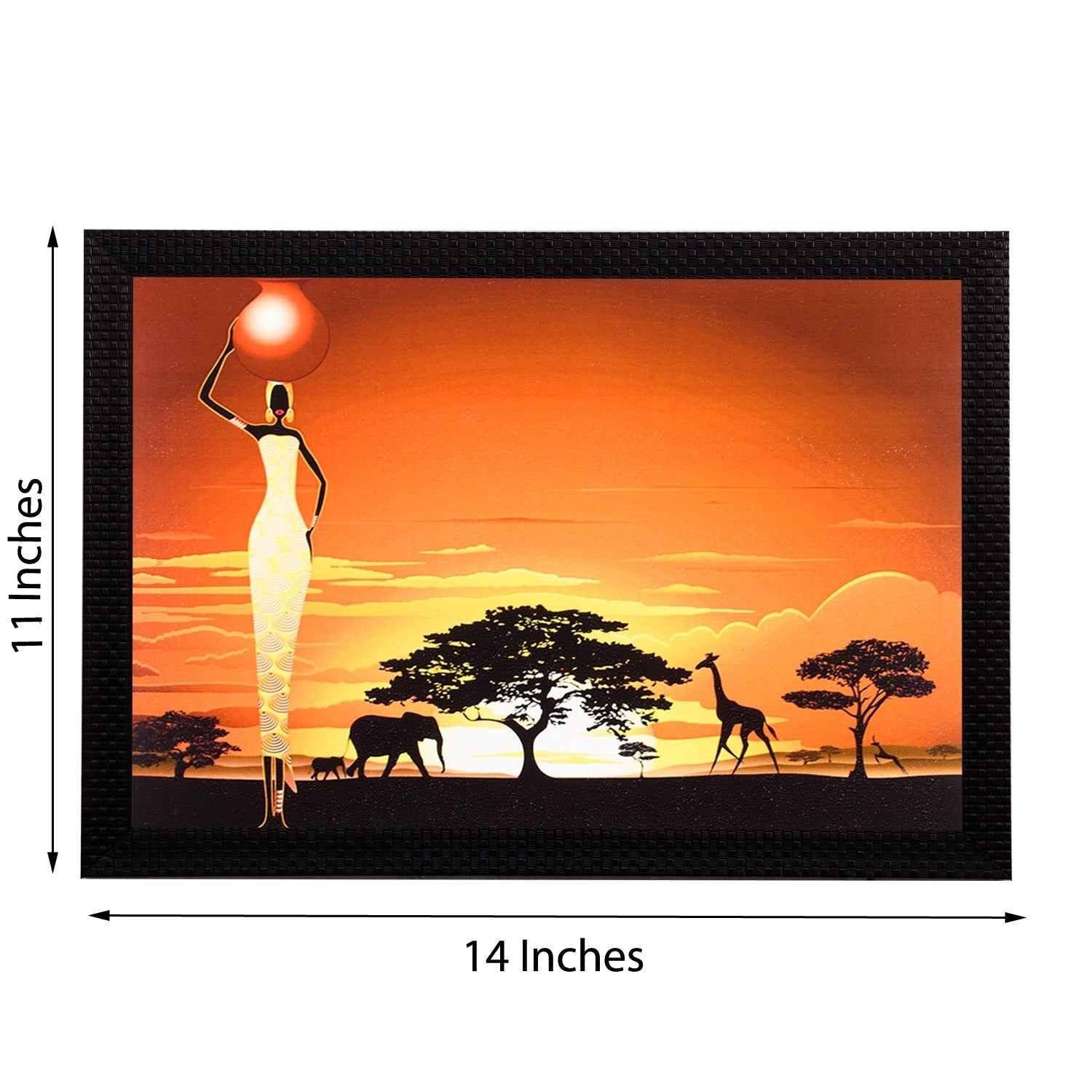 Abstract Tribal Woman Satin Matt Texture UV Art Painting Kafalo