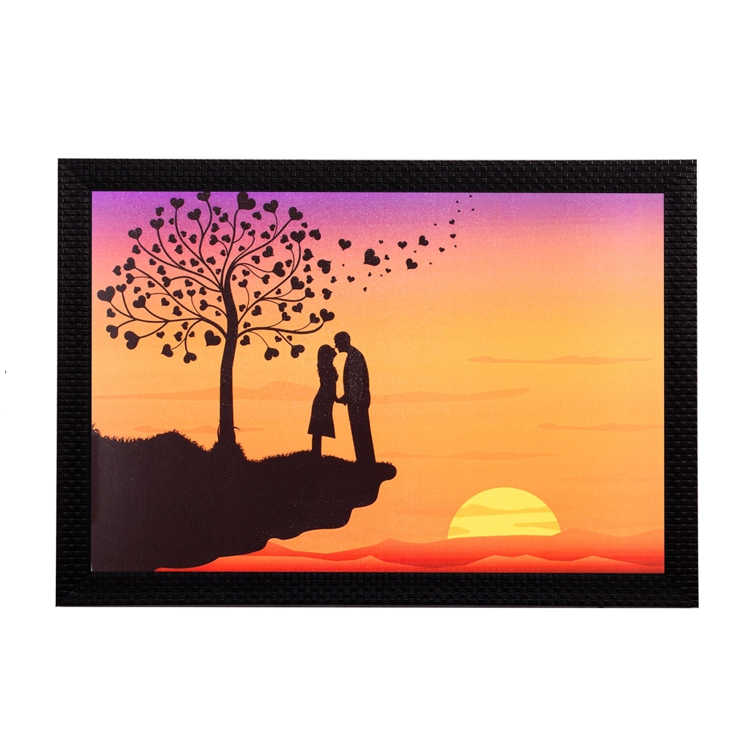 Love On Cliff Satin Matt Texture UV Art Painting Kafalo