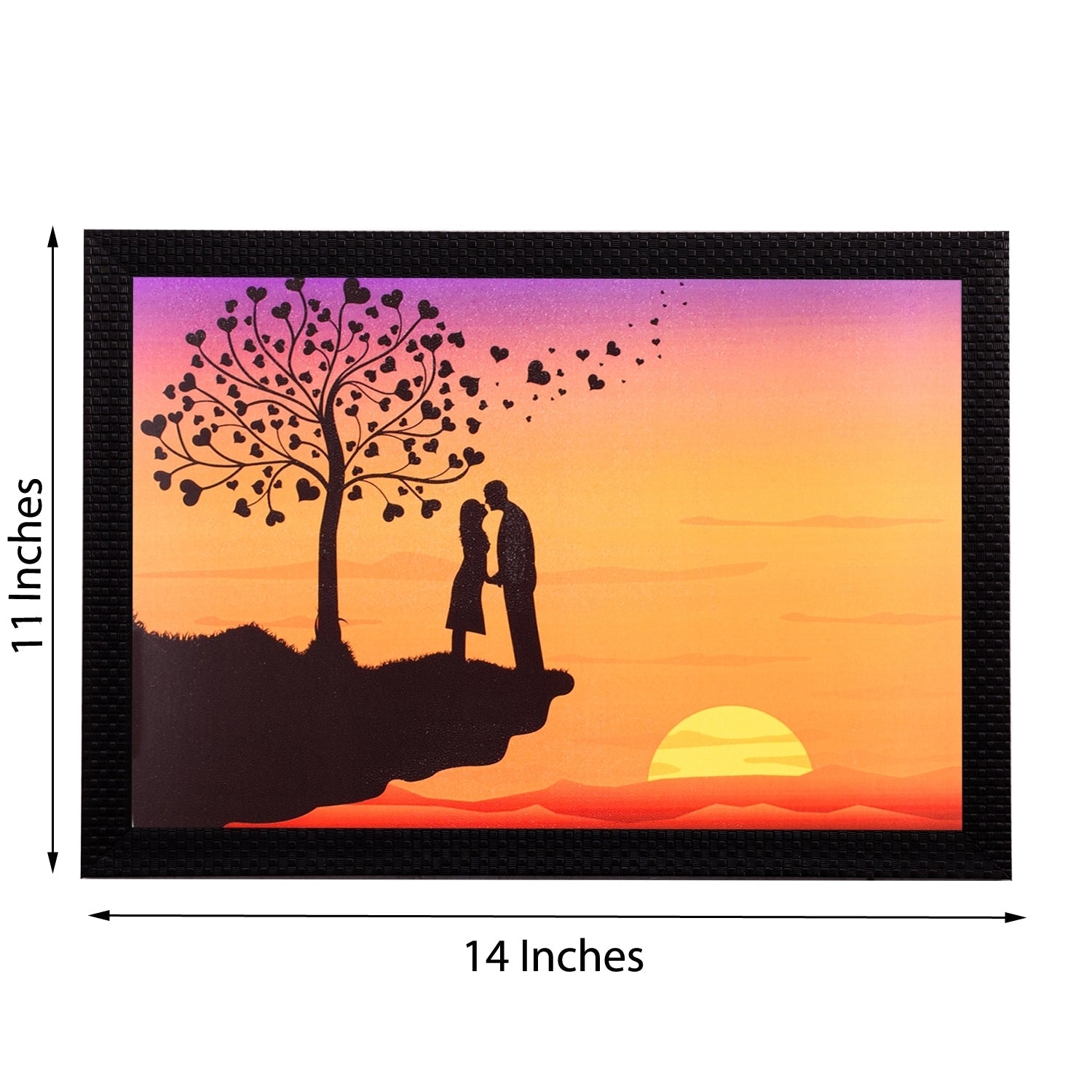 Love On Cliff Satin Matt Texture UV Art Painting Kafalo