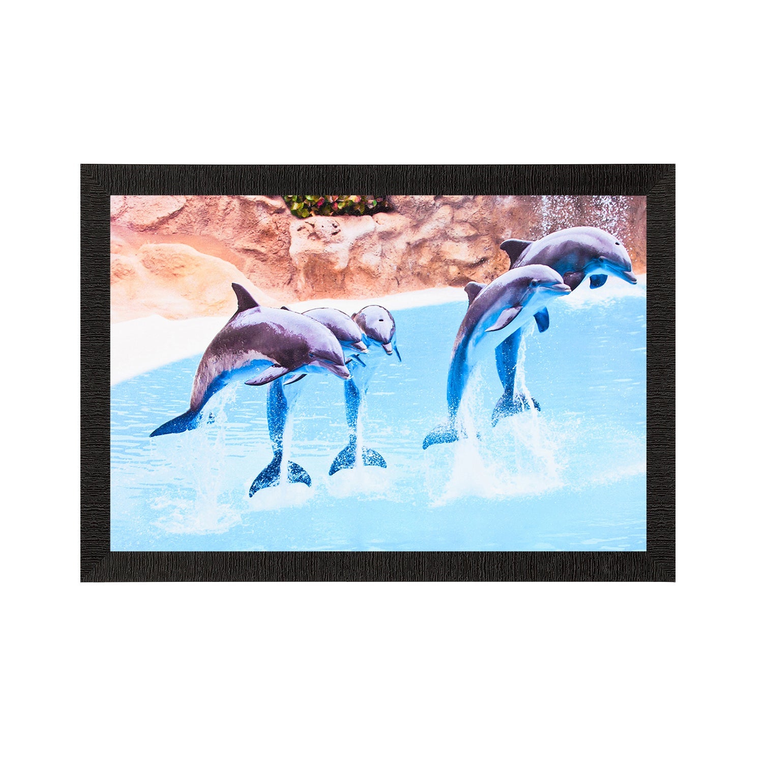 Dolphins Satin Matt Texture UV Art Painting Kafalo