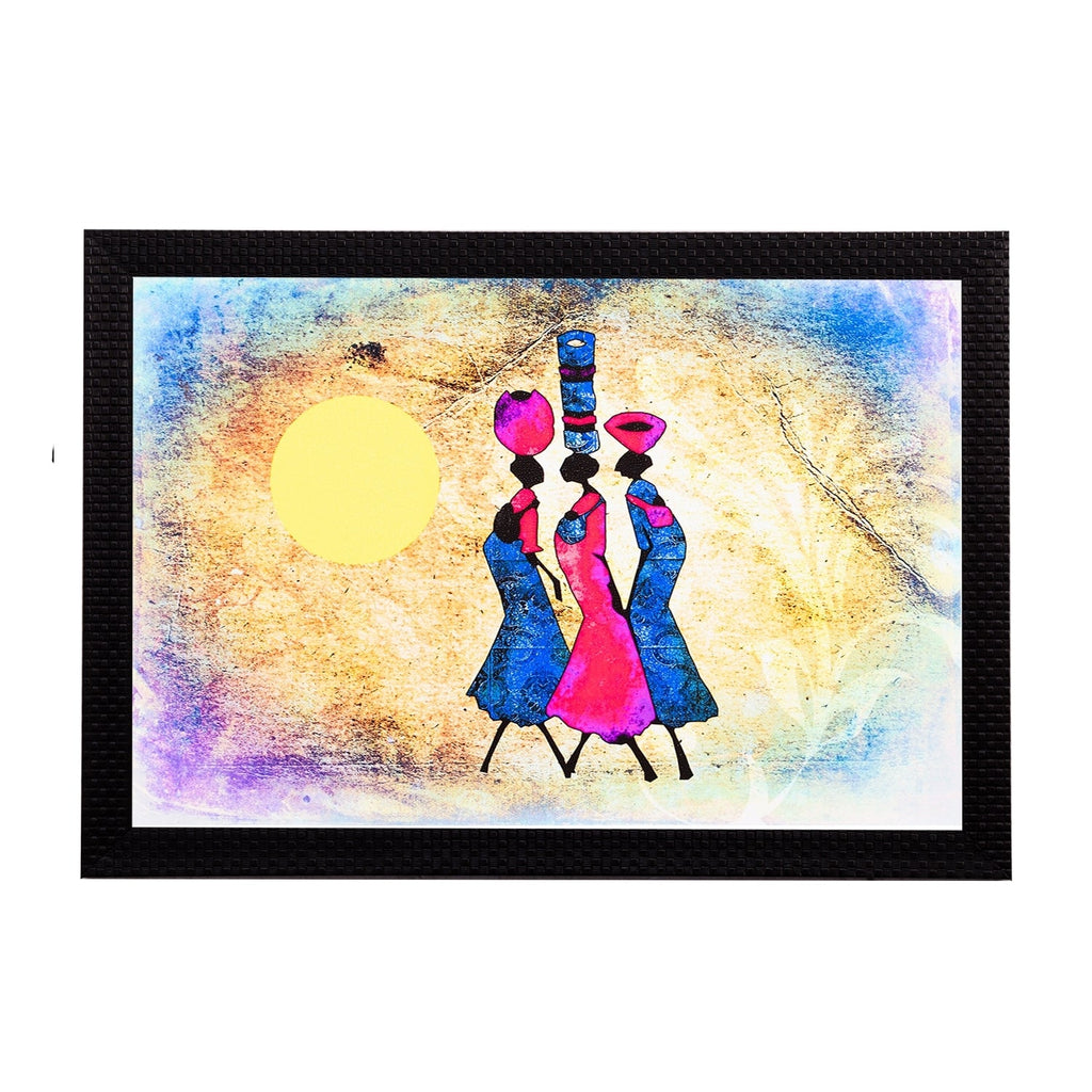 Tribal Women Abstract Satin Matt Texture UV Art Painting Kafalo