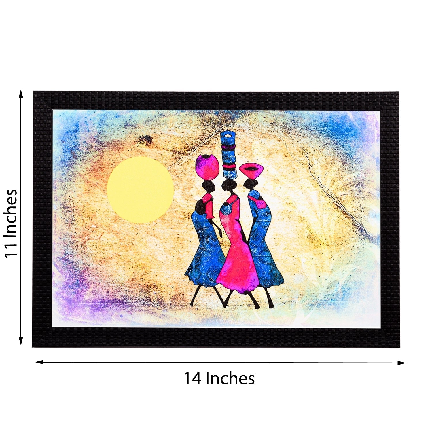 Tribal Women Abstract Satin Matt Texture UV Art Painting Kafalo
