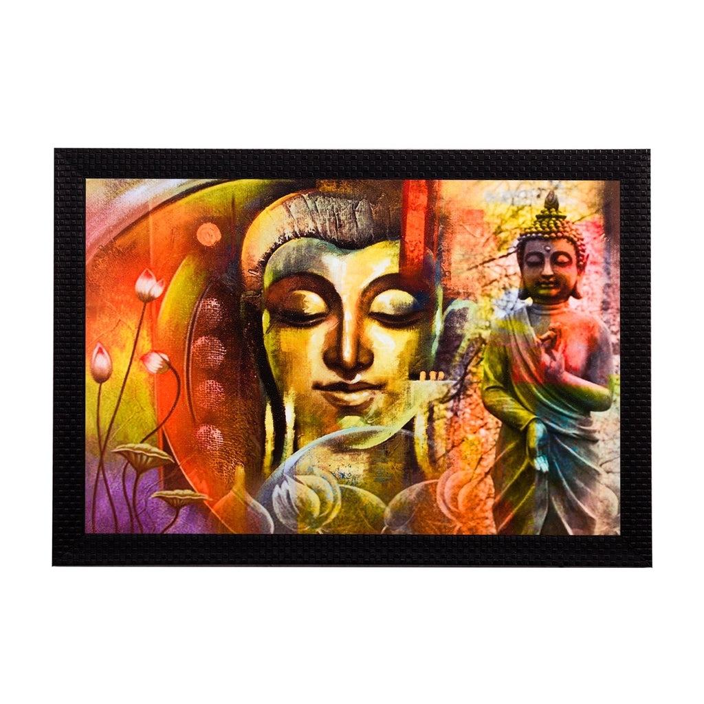 Lord Buddha Multi Colored Satin Matt Texture UV Art Painting Kafalo