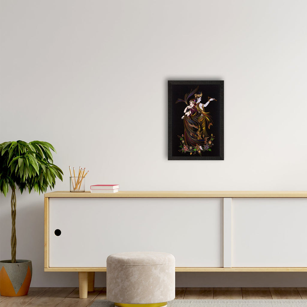 Lord Krishna & Radha Satin Matt Texture UV Art Painting Kafalo