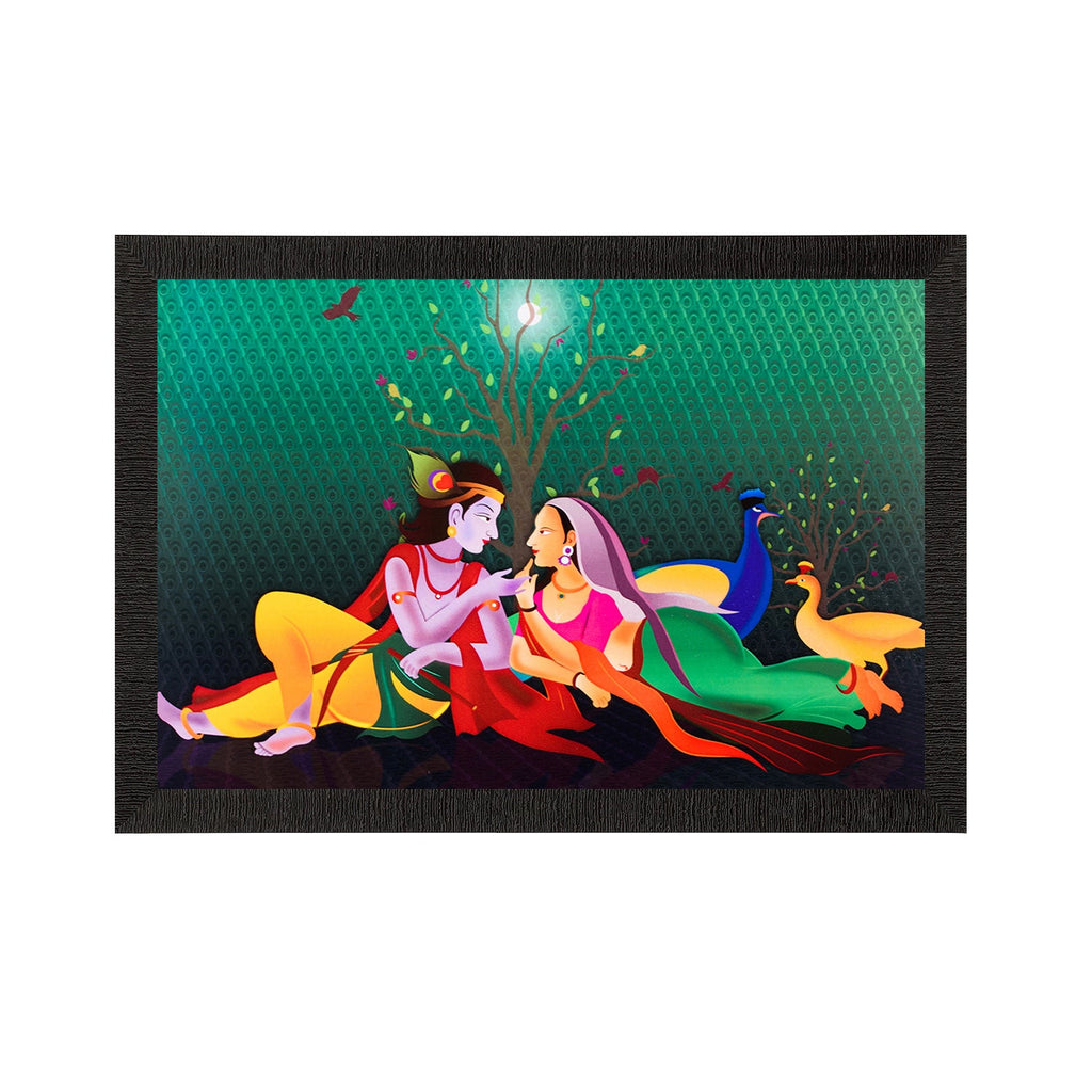 Radha & Lord Krishna Satin Matt Texture UV Art Painting Kafalo