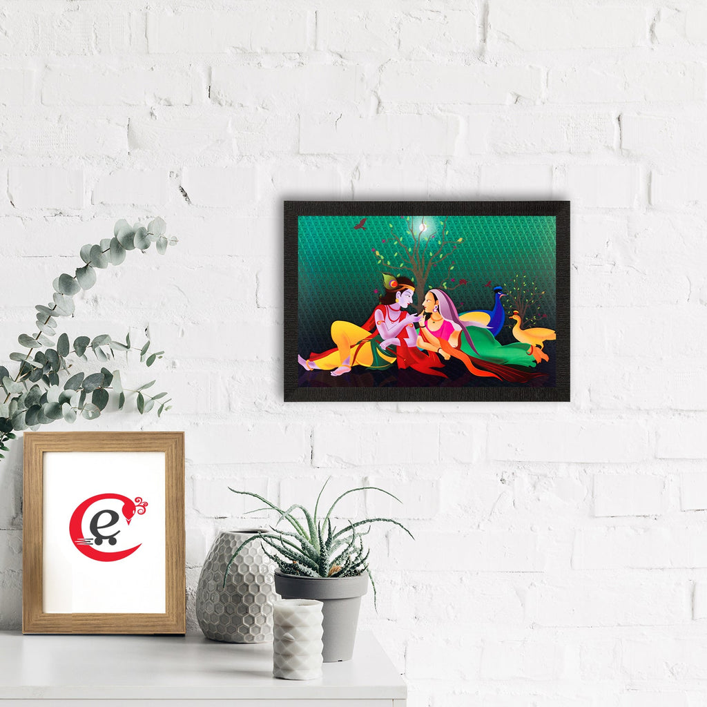 Radha & Lord Krishna Satin Matt Texture UV Art Painting Kafalo