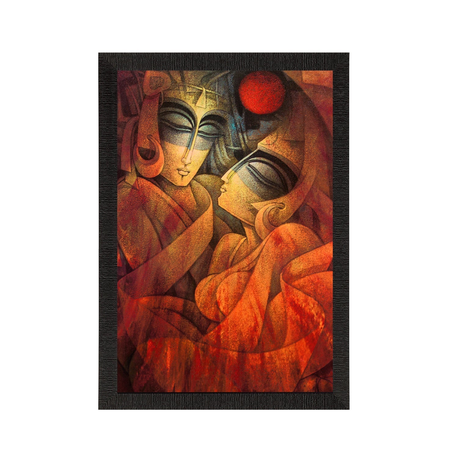 Radha Krishna Abstract Satin Matt Texture UV Art Painting Kafalo