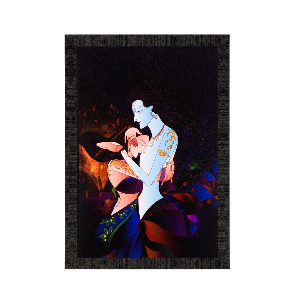 Lord Krishna & Radha Satin Matt Texture UV Art Painting Kafalo