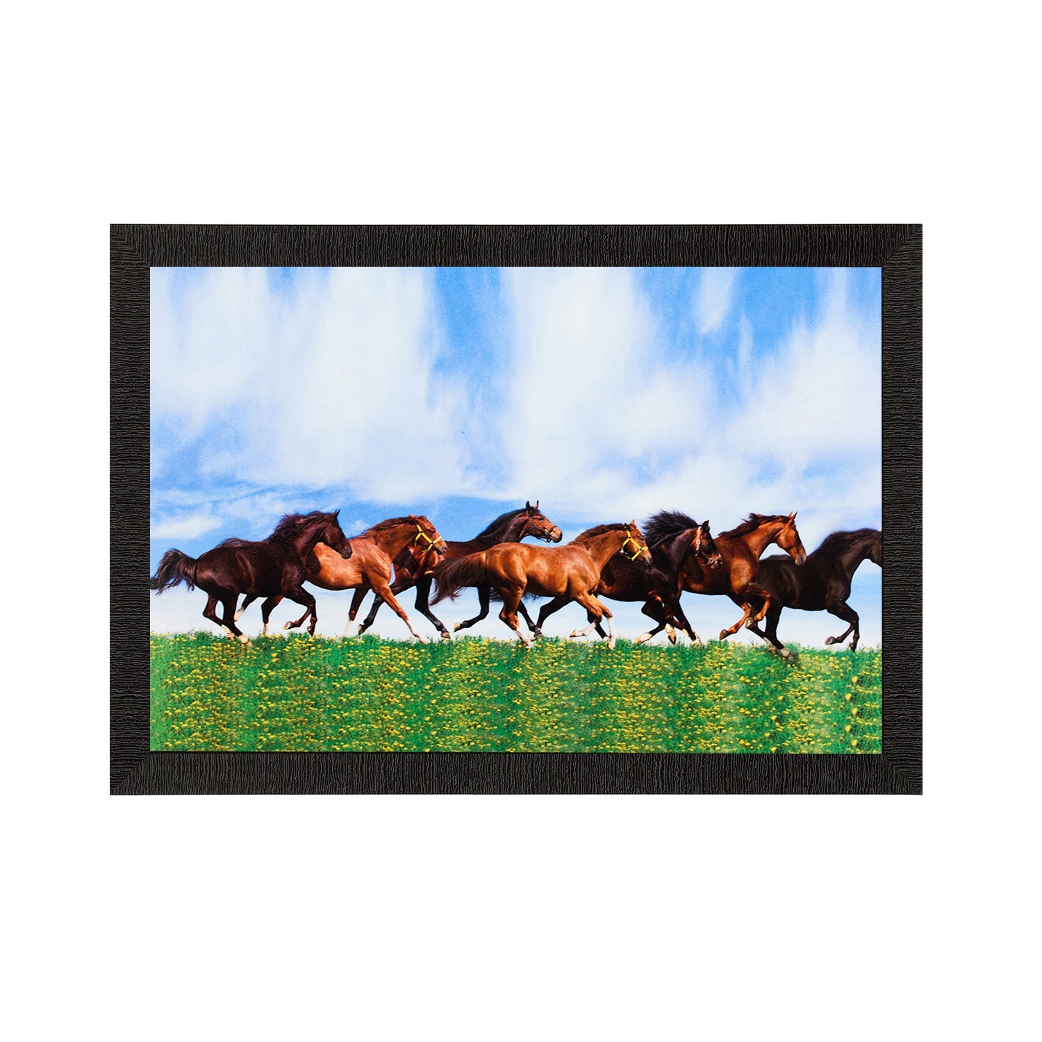 7 Running Horses Painting Digital Printed Animal Wall Art Kafalo