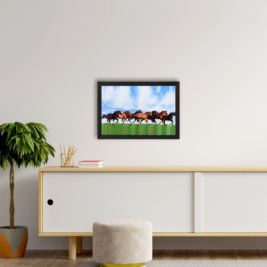 7 Running Horses Painting Digital Printed Animal Wall Art Kafalo