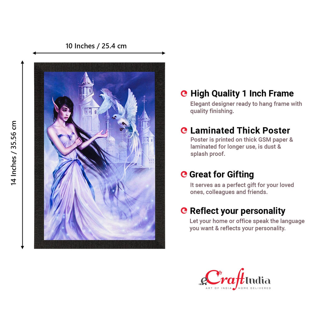 Girl In White Dress Satin Matt Texture UV Art Painting Kafalo