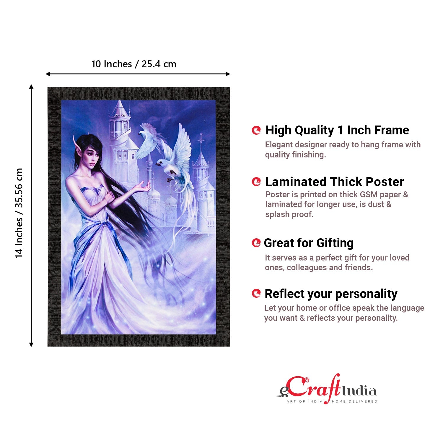 Girl In White Dress Satin Matt Texture UV Art Painting Kafalo