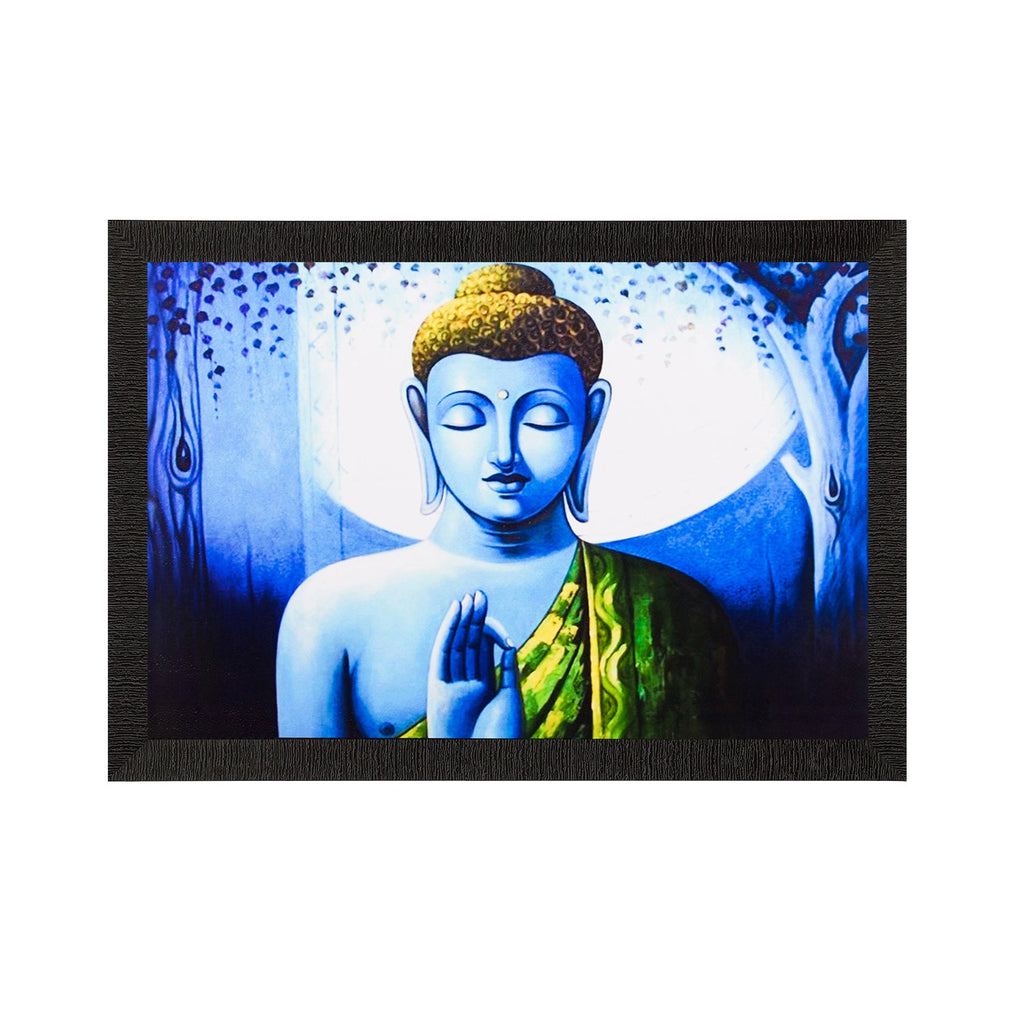 Meditating Lord Buddha Painting Digital Printed Religious Wall Art Kafalo