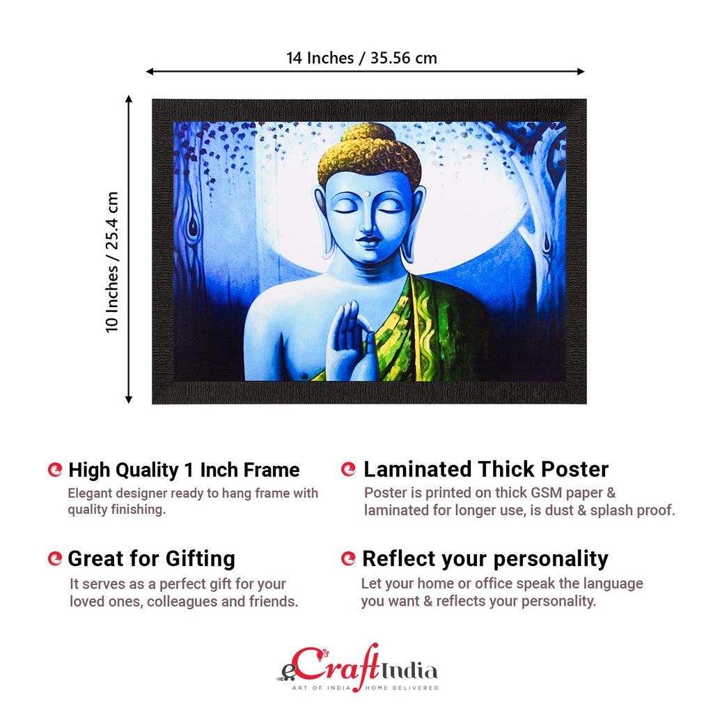 Meditating Lord Buddha Painting Digital Printed Religious Wall Art Kafalo