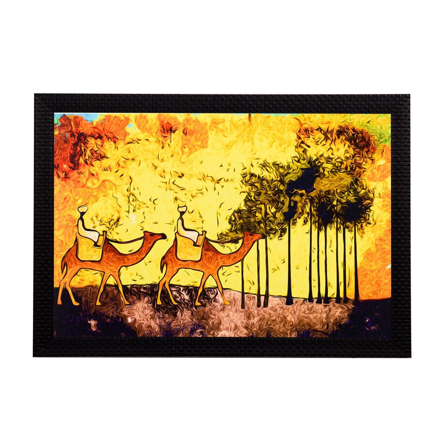 Camels Satin Matt Texture UV Art Painting Kafalo