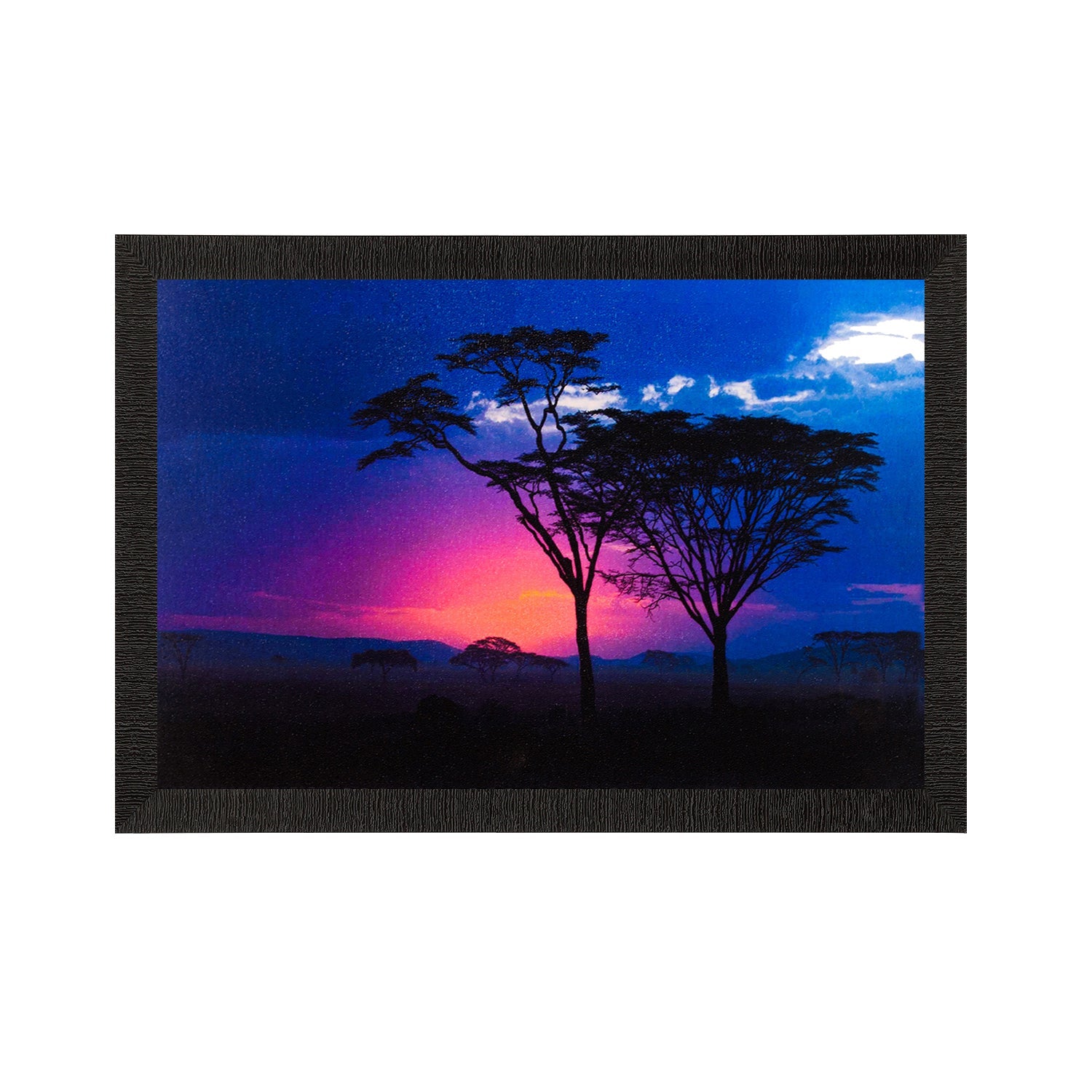 Blue Sunset Satin Matt Texture UV Art Painting Kafalo