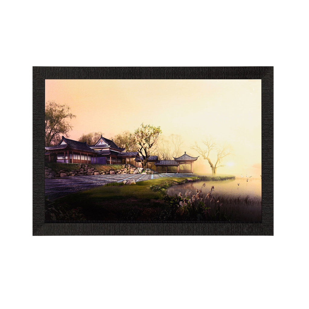 Wood House Satin Matt Texture UV Art Painting Kafalo