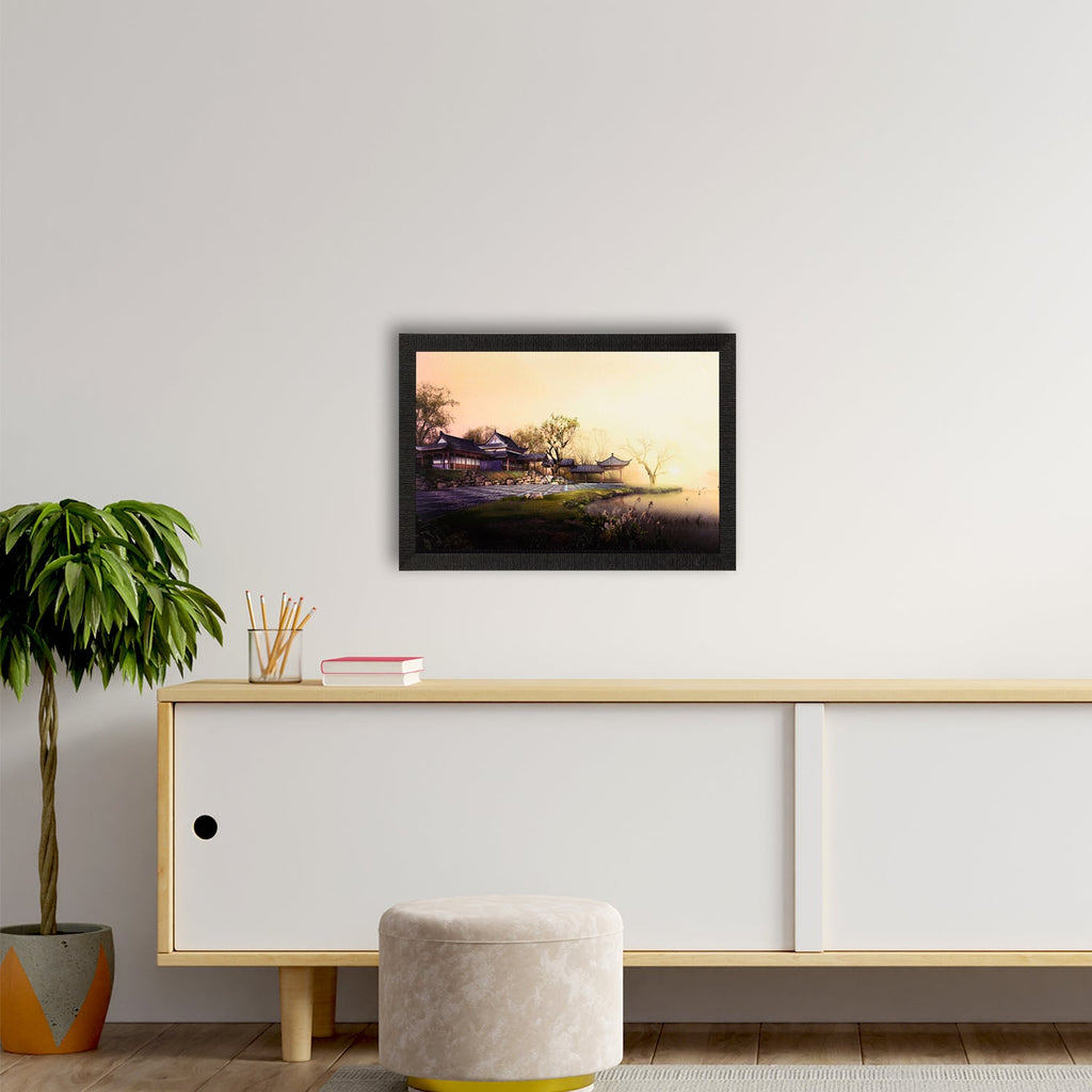 Wood House Satin Matt Texture UV Art Painting Kafalo