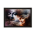 Radha Krishna Painting Digital Printed Religious Wall Art Kafalo