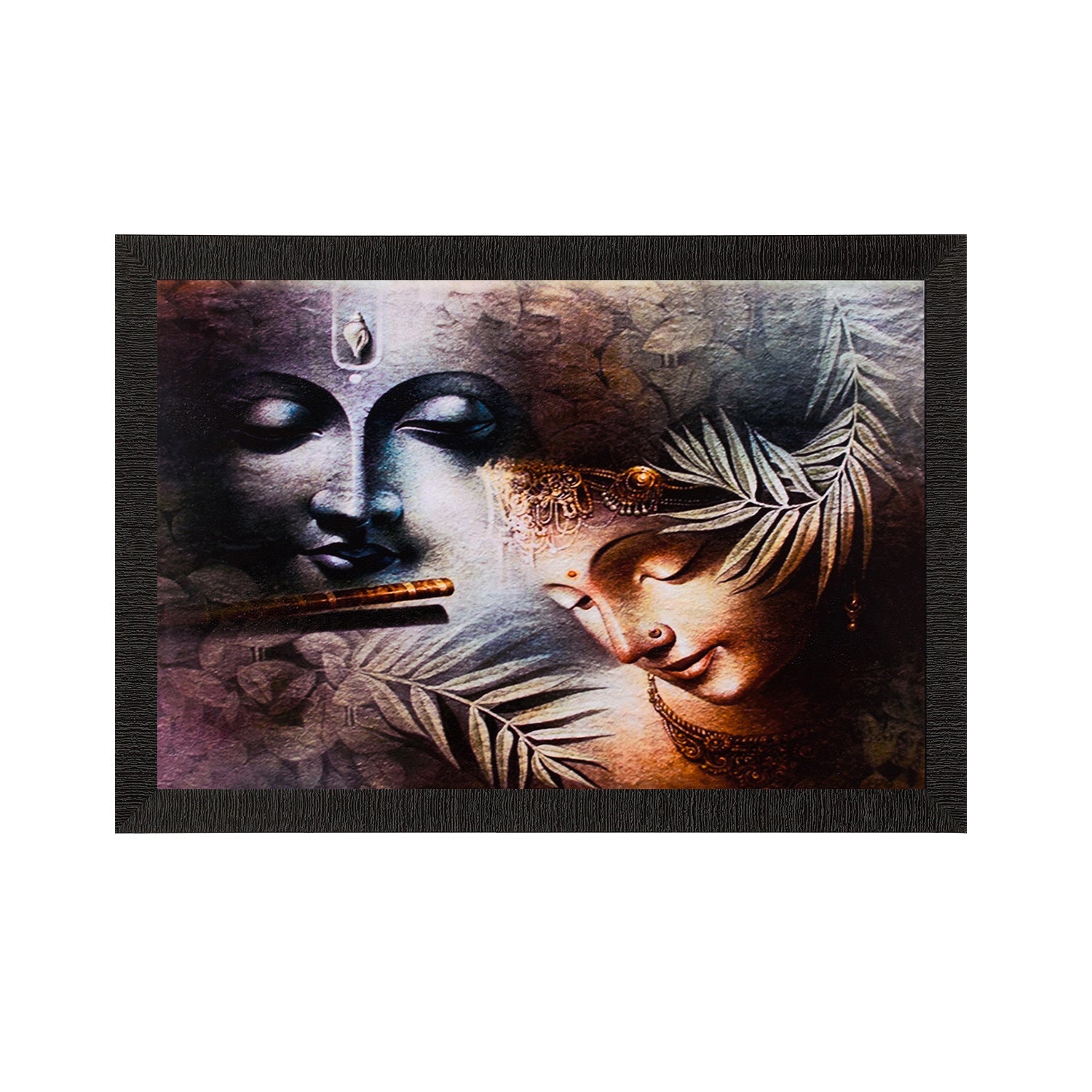 Radha Krishna Painting Digital Printed Religious Wall Art Kafalo